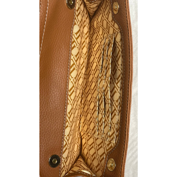 Tiagnello Brown and Tan Leather Crossbody Purse - Picture 6 of 8